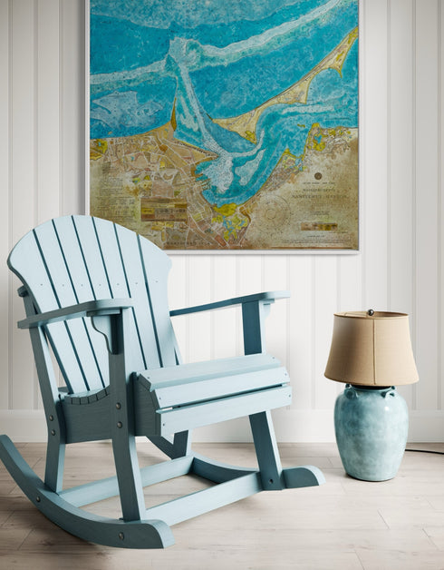Nantucket Harbor Nautical Chart | Framed Giclee Print on Canvas